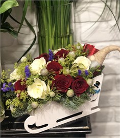 Цветочные санки 10099